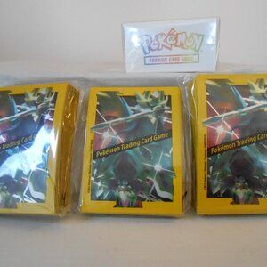3 Packs Sealed Pokémon Trading Card Sleeves (65 ct each) And 1 Deck Box Sealed